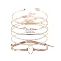 Layered Bracelet Set Assorted Beaded Bracelet Multiple Stackable Wrap Bangle Jewelry Adjustable