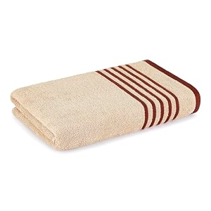 layers basicx 100 cotton 380 gsm bath towel - irish cream pack of 1