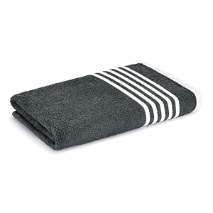 layers basicx 100 cotton 380 gsm bath towel - dark shadow grey - pack of 1 for menwomen soft highly absorbent towels 70 x 150 cm