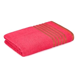 layers basicx 100 cotton 380 gsm bath towel - ski patrol red - pack of 1 for menwomen soft highly absorbent towels 70 x 150 cm