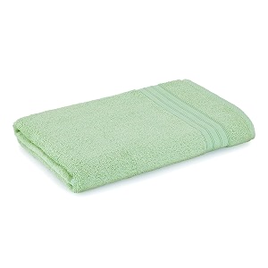 layers home easy 100 cotton 450 gsm bath towel - pastel green pack of 1