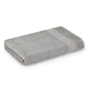 layers home easy 100 cotton 450 gsm bath towel - steel grey pack of 1