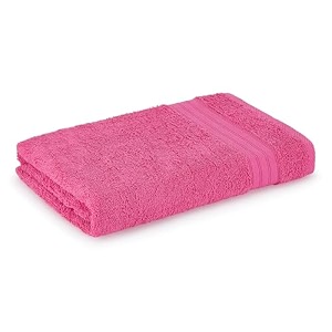 layers home easy 100 cotton 450 gsm bath towel - lilac rose pink - pack of 1 for menwomen soft highly absorbent towels 150 l x 75 w cm