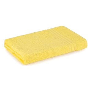 layers home easy 100 cotton 450 gsm bath towel - lemon drop yellow pack of 1
