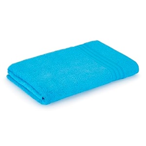 layers home easy 100 cotton 450 gsm bath towel - blue sea pack of 1