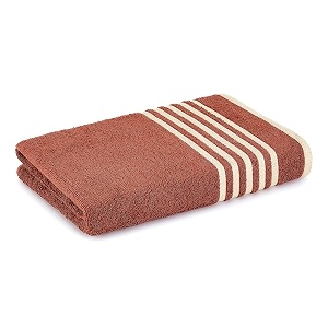 layers tuscany 100 cotton 380 gsm bath towel - brandy brown - pack of 1 for menwomen soft highly absorbent towels 70 x 150 cm