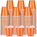Layhit 200 Pack 2oz Shot Cups Disposable Plastic Mini Glass Cup, Orange