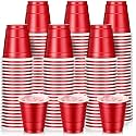Layhit 200 Pack 2oz Shot Cups Disposable Plastic Mini Glass Cup, Red