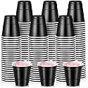 Layhit 200 Pack 2oz Shot Cups Disposable Plastic Mini Glass Cup, Black