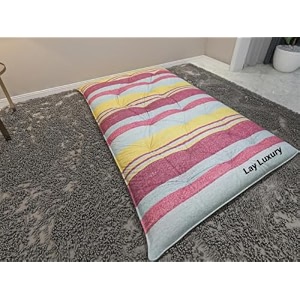 supreme comfort cotton mattress 4 inch single cotton mattress yellow pink 72x48x4queen