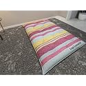 Supreme Comfort Cotton Mattress 4 inch Single Cotton Mattress Yellow Pink 72X48X4/Queen