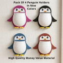 LAYON Pack of 4 Penguin Toothbrush HolderStorage