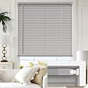 LazBlinds No Drill 1" Vinyl Horizontal Mini Blinds, Grey, Custom Size