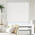 LazBlinds No Drill 1" Vinyl Mini Blinds, 39" W x 64" H, White