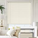LazBlinds No Drill 1" Vinyl Mini Blinds, 24" W x 48" H, Cream