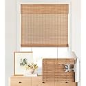LazBlinds No Drill Bamboo Roman Shades, 21.5" W × 48"H, Ceylon Light Russet