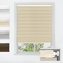 LazBlinds No Drill Cordless Cellular Shades, 32" W x 48" H, Beige