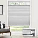 LazBlinds No Drill Cordless Cellular Shades, 32.5" W x 48" H, Grey