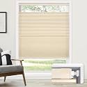 LazBlinds No Drill Cordless Cellular Shades, 41" W x 64" H, Beige