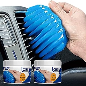 lazi 200 gm x pack of 2 multipurpose car ac vent interior dust cleaning gel jelly detailing putty cleaner kit universal car interior keyboard pc laptop electronic gadget cleaning kit
