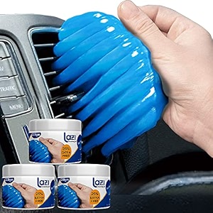 lazi 200 gm x pack of 3 multipurpose car ac vent interior dust cleaning gel jelly detailing putty cleaner kit universal car interior keyboard pc laptop electronic gadget cleaning kit