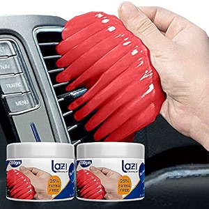 lazi 200gm pack of 2 multipurpose car ac vent dashboard interior dust dirt cleaner sticky jelly putty kit for vehicle interior keyboard pc laptop electronic gadgets appliances reusable cleaning gel