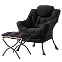 Lazy Chair with Ottoman,Comfy Accent Living Room Chair with Footrest Set