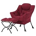 Lazy Chair with Ottoman,Comfy Accent Living Room Chair with Footrest Set