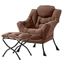 Lazy Chair with Ottoman,Comfy Accent Living Room Chair with Footrest Set
