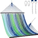 Lazy Daze 2 Person Caribbean Rope Hammock, Handwoven Double Hammock