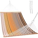 Lazy Daze Double Textliene Quick Dry Hammock with Spreader Bar for Outdoor