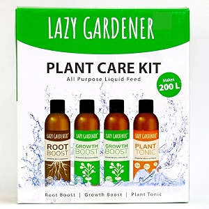 lazy gardener plant care kit fertilizer combo for all plants  organic liquid fertilizer amp plant boost liquid fertilizer for home garden house plants and growth booster 800 ml