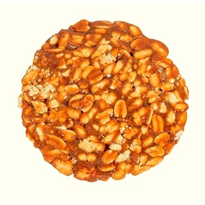 lazy shoppy gol chikki  peanut chikki  chikki bar  indian sweets  brittle  layiya patti  gur patti  round chikki 150 grams