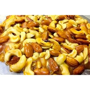 lazy shoppy kaju chikki  cashew nuts brittle  caramelized cashews  cashew nuts brittle     jeedipappu chikki  badam kaju chikki 2 kg