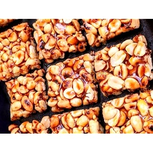 lazy shoppy un-crushed peanut chikki  peanut chikki  jaggery peanut chikki  indian sweets indian sweets 150 grams