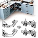 Lazy Susan Hinges Soft Close Cabinet Hinge 135° & 180° Full Overlay 4PCS