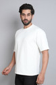 LazyGreg Solid Men Round Neck White T-Shirt