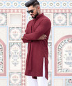 Lazzly Men Printed, Chikan Embroidery Straight Kurta