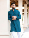 Lazzly Men Printed, Chikan Embroidery Straight Kurta