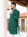 Lazzly Men Printed, Chikan Embroidery Straight Kurta