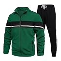 LBL Leading the Better Life Men's Sweat Suit 2 Piece Outfit Casual Contrast Sports Jogging Tracksuits Set