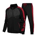LBL Leading the Better Life Men's Sweat Suit 2 Piece Outfit Casual Contrast Sports Jogging Tracksuits Set
