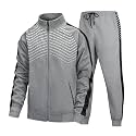LBL Leading the Better Life Men's Sweat Suit 2 Piece Outfit Casual Contrast Sports Jogging Tracksuits Set