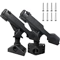 LBW Kayak Fishing Rod Holder Track Mount, Universal T-Shaped Screw Mounted on Rail for Kayak, Canoe, Boat Fishing Rod Holder, Kayak Pole Holder