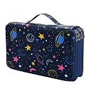 Portable Colored 300 Slots Pencil case Organizer with Printing Pattern for Watercolor Pens or Markers, Pencil Case Organizer for Artist