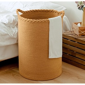 lby ute cotton storage gift basket cute case for closet packing wedding packaging organizer box jute basket handwoven eco-friendly foldable storage basket bins organizer light brown 12x15 inch