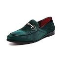 LCQL Men's Luxury Velvet Penny Loafer Shoes Noble Slip-on Suede Loafers Smoking Slippers Plus Size 7-13