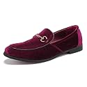LCQL Men's Luxury Velvet Penny Loafer Shoes Noble Slip-on Suede Loafers Smoking Slippers Plus Size 7-13