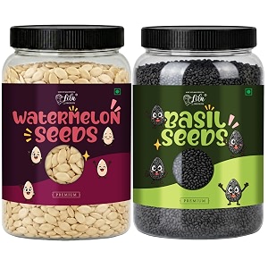 lila dry fruits seeds combo pack basil watermelon seeds 1 kg x 2