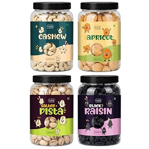 ldf star anise 100 grams mixed dry fruits combo almond cashew walnut black raisin 250 gms x 4